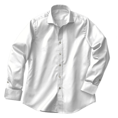 Classic White Micro Basket Weave Shirt