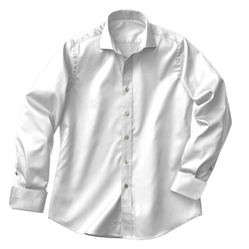 Classic White Charles Herringbone Shirt