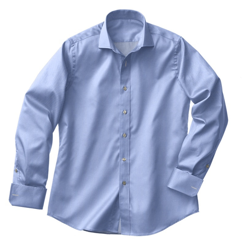 Light Blue Herringbone Shirt