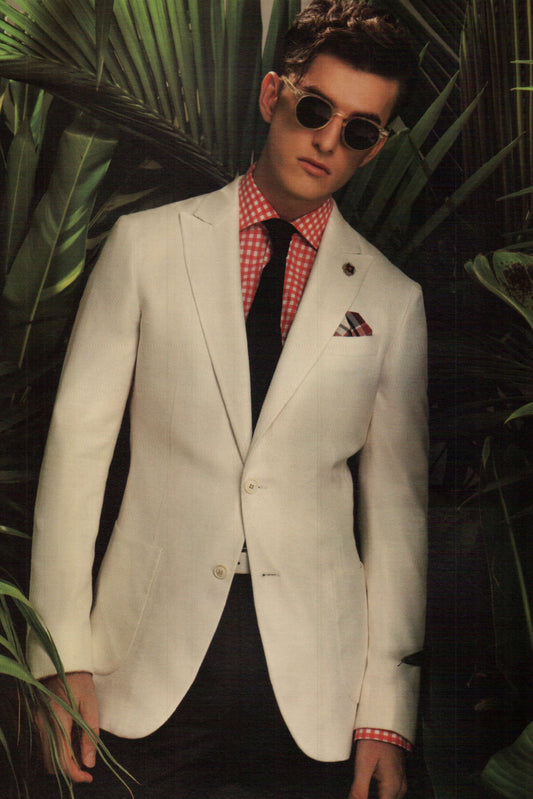 Classic Solid White Sports Jacket