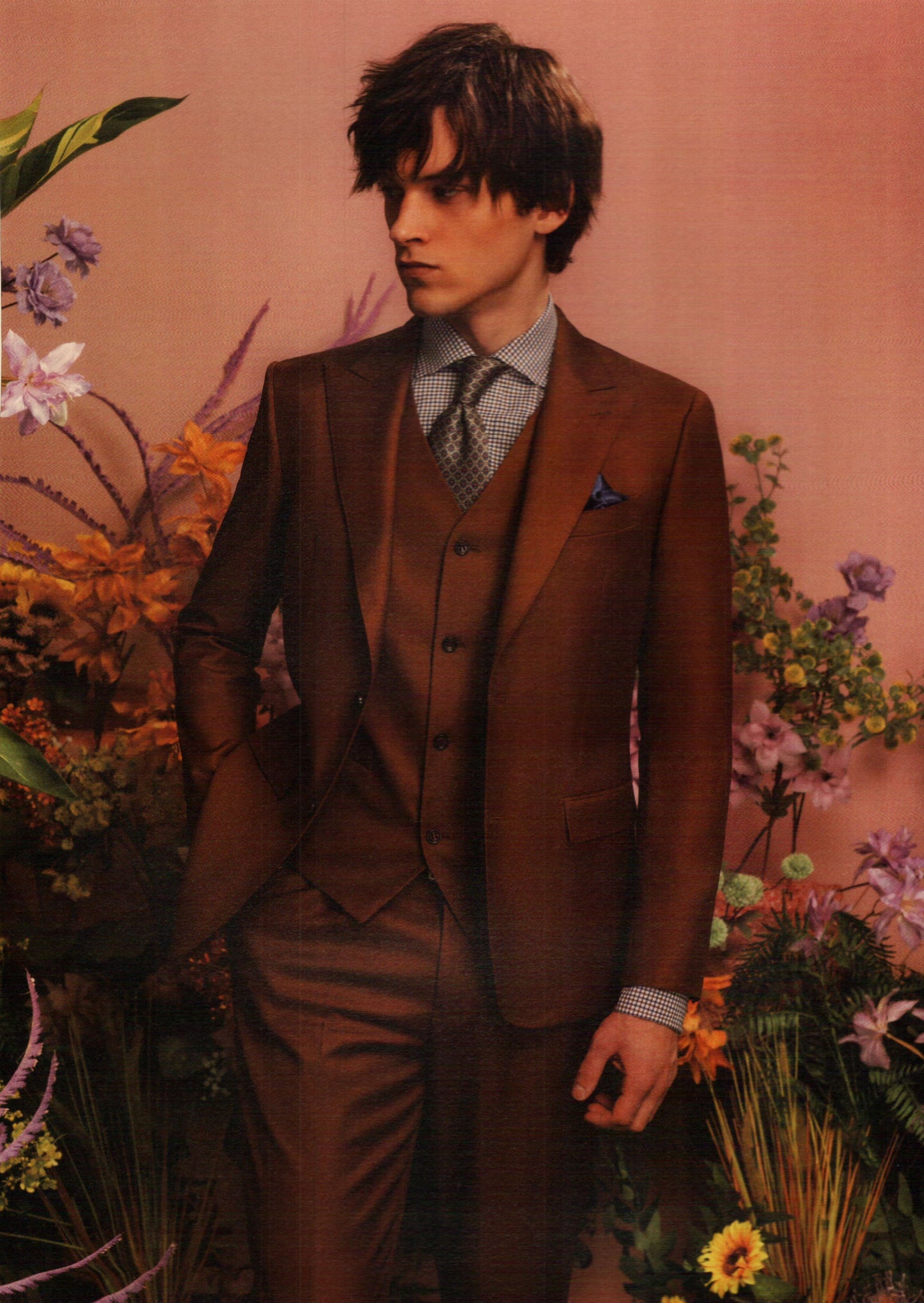 Premium 3-piece Rust Colored Suit