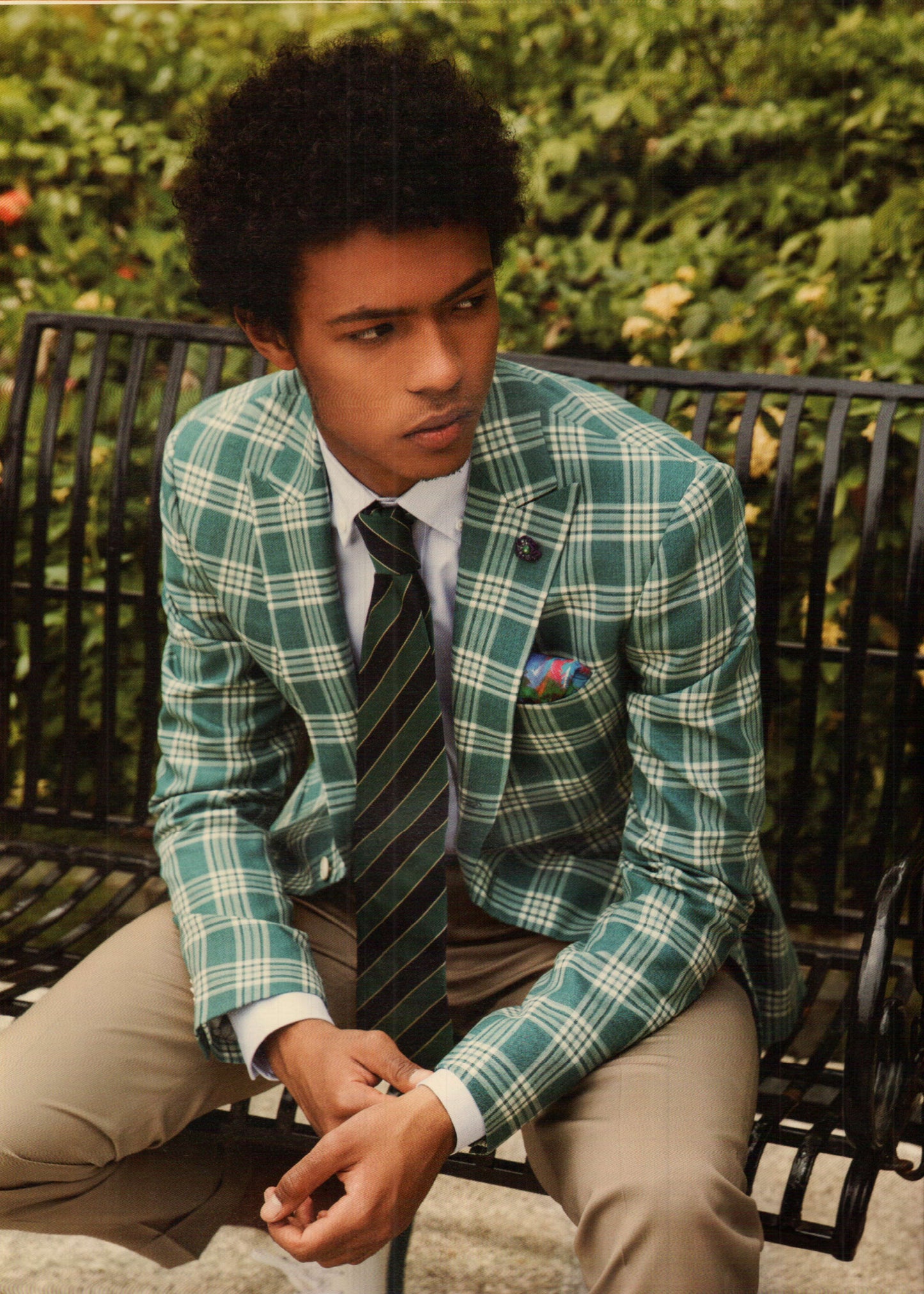 Green Plaid Sports Jacket