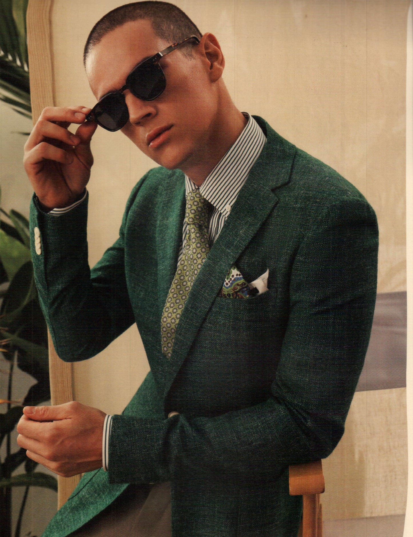 Green Solid Sports Jacket