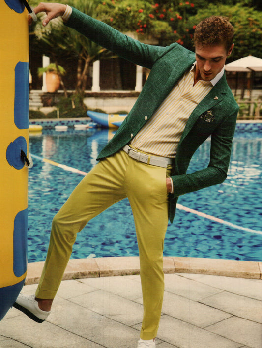 Classic Green Solid Sports Jacket