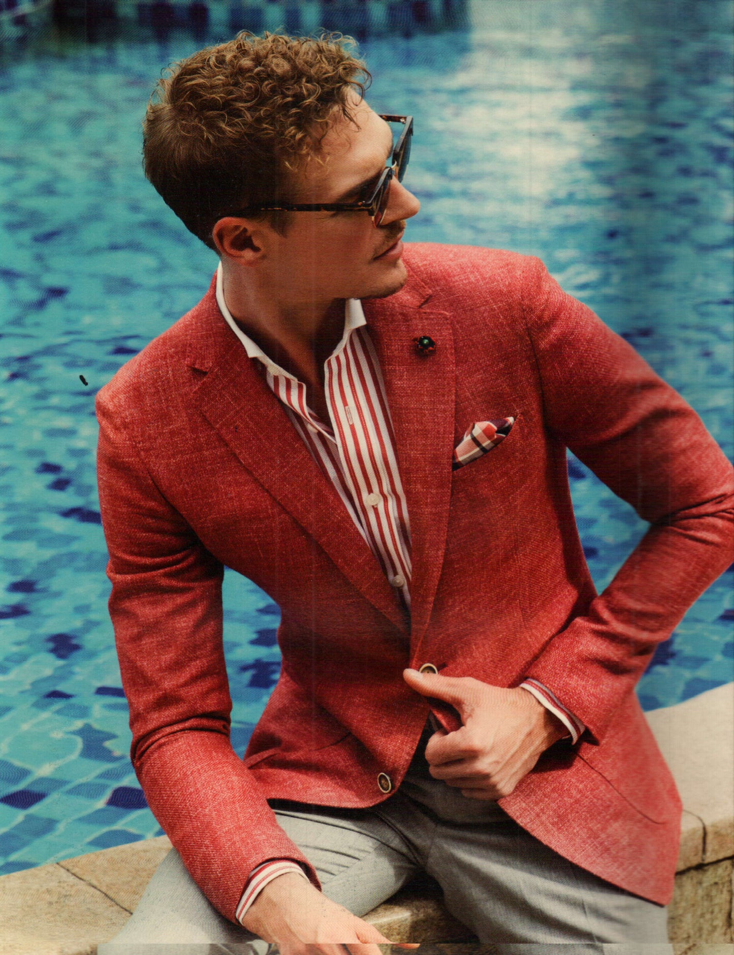 Coral Solid Sports Jacket