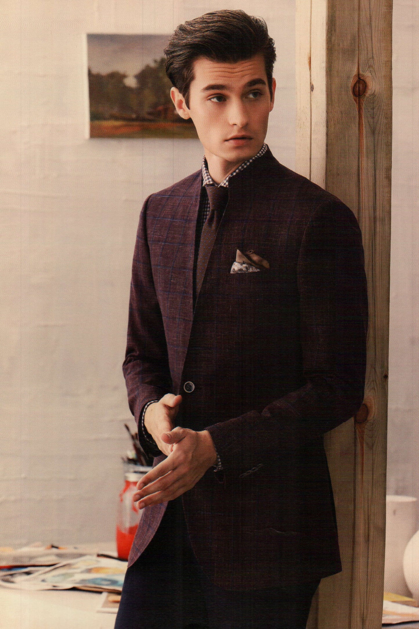 Amethyst with Blue Windowpane Sports Jacket