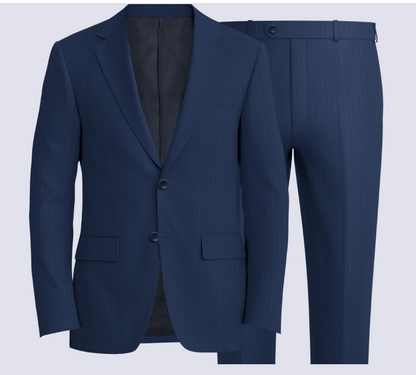 Classic Navy Chalk Stripe Suit