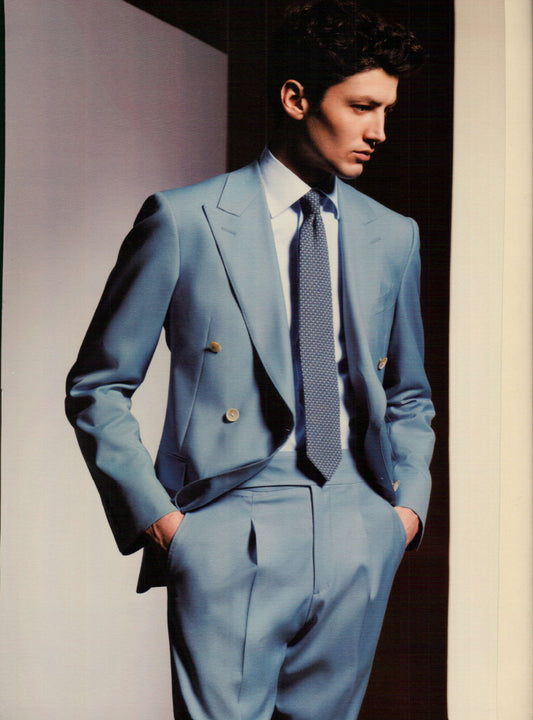 Sky Blue Classic Solid Suit