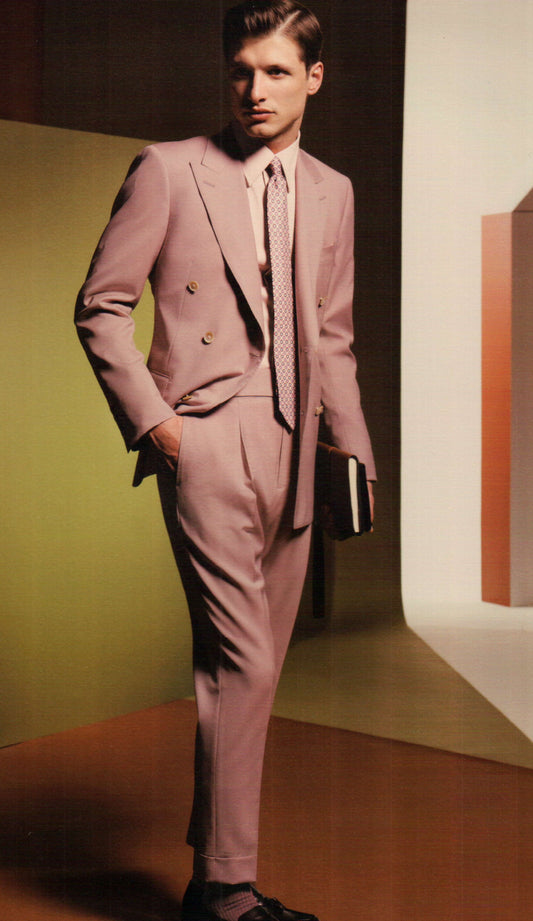 Classic Light Pink Solid Suit