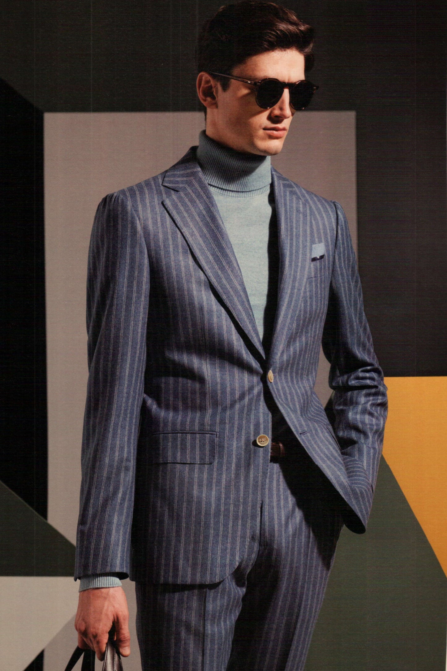 Classic Blue Pinstripe Suit