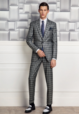 Grey Windowpane Suit