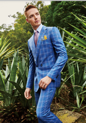 Classic Blue Window Pane Suit