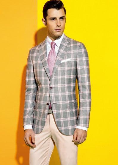 Grey Windowpane Classic Sports Jacket