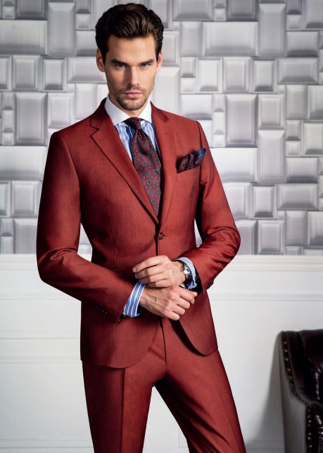 Classic Burnt Orange Solid Suit