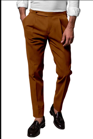 Custom Solid Mustard Chinos