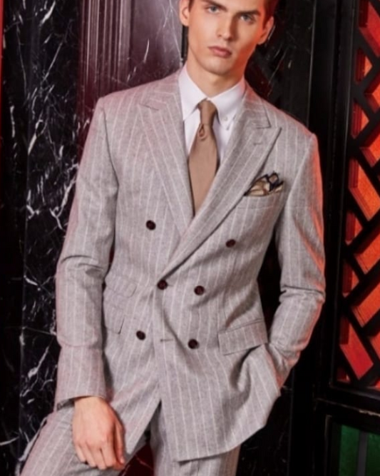 Classic Grey Stripe Suit